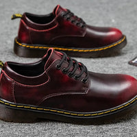 NobleStride Luxe Leren Boots | Stijlvolle ronde teen boots ontworpen voor comfort en duurzaamheid, perfect voor casual buitengebruik in de lente en herfst.