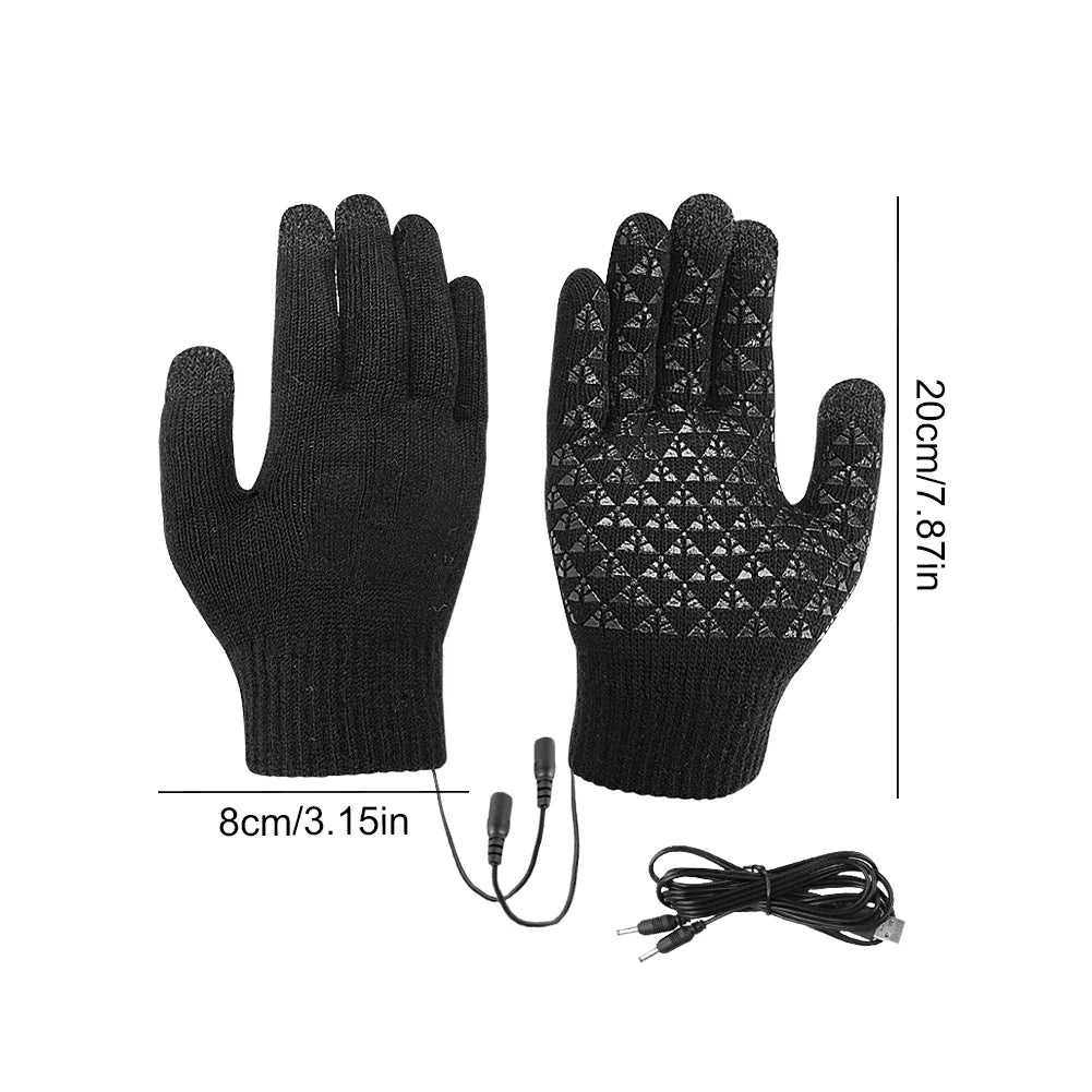 Verwarmde Handschoenen FROSTIQ | USB-opladen | Touchscreen & Antislip | Winter Thermo-handschoenen voor Buiten & Fietsen