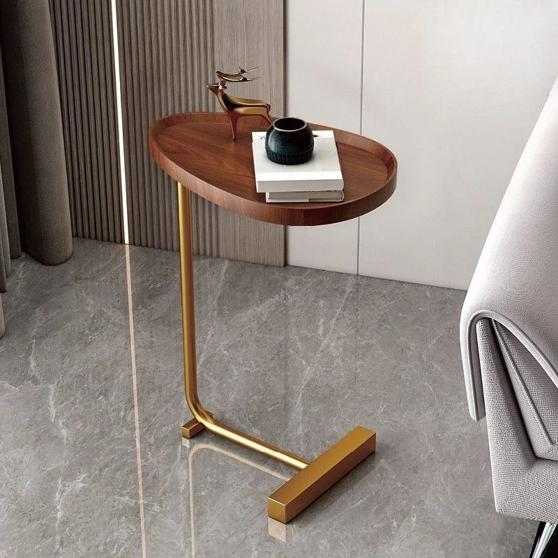Nirethia - C-Vormige Mobiele Bijzettafel Ideaal voor Bank of Bed
