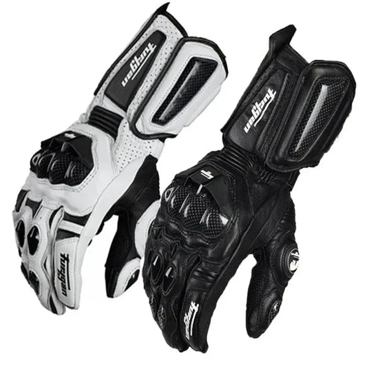 Motorrijhandschoenen RidePro Carbon | Wind- & Waterdicht | Touchscreen-geschikt | Echte Lederen Beschermers | Voor Zomer & Winter