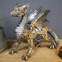 ArtisanForge Steampunk Dierensculptuur | Indrukwekkend mechanisch dierenornament dat industriële chic decoratie verrijkt met unieke artistieke elegantie