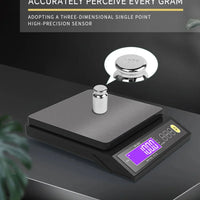 Skanto | 5 kg/0,1 g en 10 kg/1 g digitale elektronische keukenweegschaal, LCD-scherm, volledig waterdicht roestvrijstalen gereedschap voor bakken
