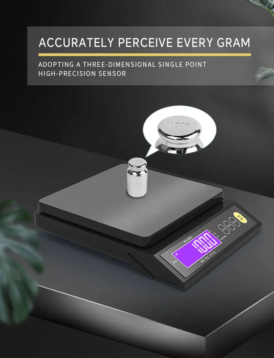 Skanto | 5 kg/0,1 g en 10 kg/1 g digitale elektronische keukenweegschaal, LCD-scherm, volledig waterdicht roestvrijstalen gereedschap voor bakken