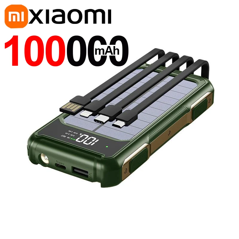 Powerbank Solare Voltora 20K | 20.000mAh | 4-in-1 Kabel | Snelladen & Nood LED | Voor iPhone & Samsung