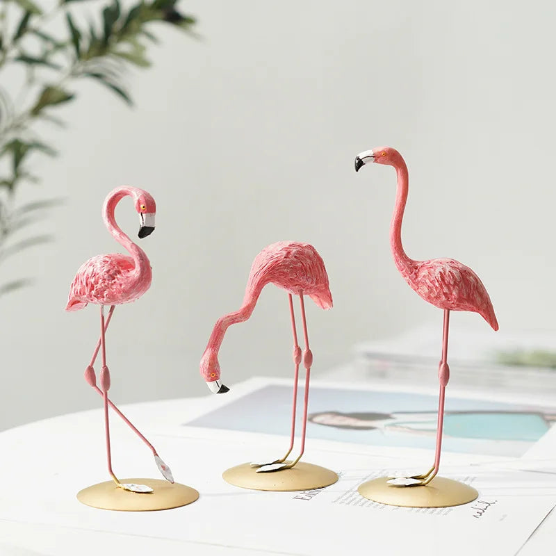 Flamingo-figuur van hars moderne decoratie