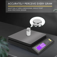 Skanto | 5 kg/0,1 g en 10 kg/1 g digitale elektronische keukenweegschaal, LCD-scherm, volledig waterdicht roestvrijstalen gereedschap voor bakken