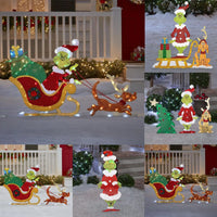 Grinch Kerstdecoratie - Vrolijke Tuinverlichting voor de Feestdagen