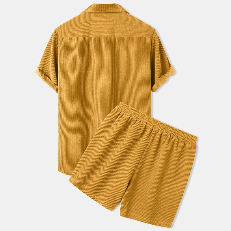 Heren set in corduroy – Stijlvolle zomerkleding