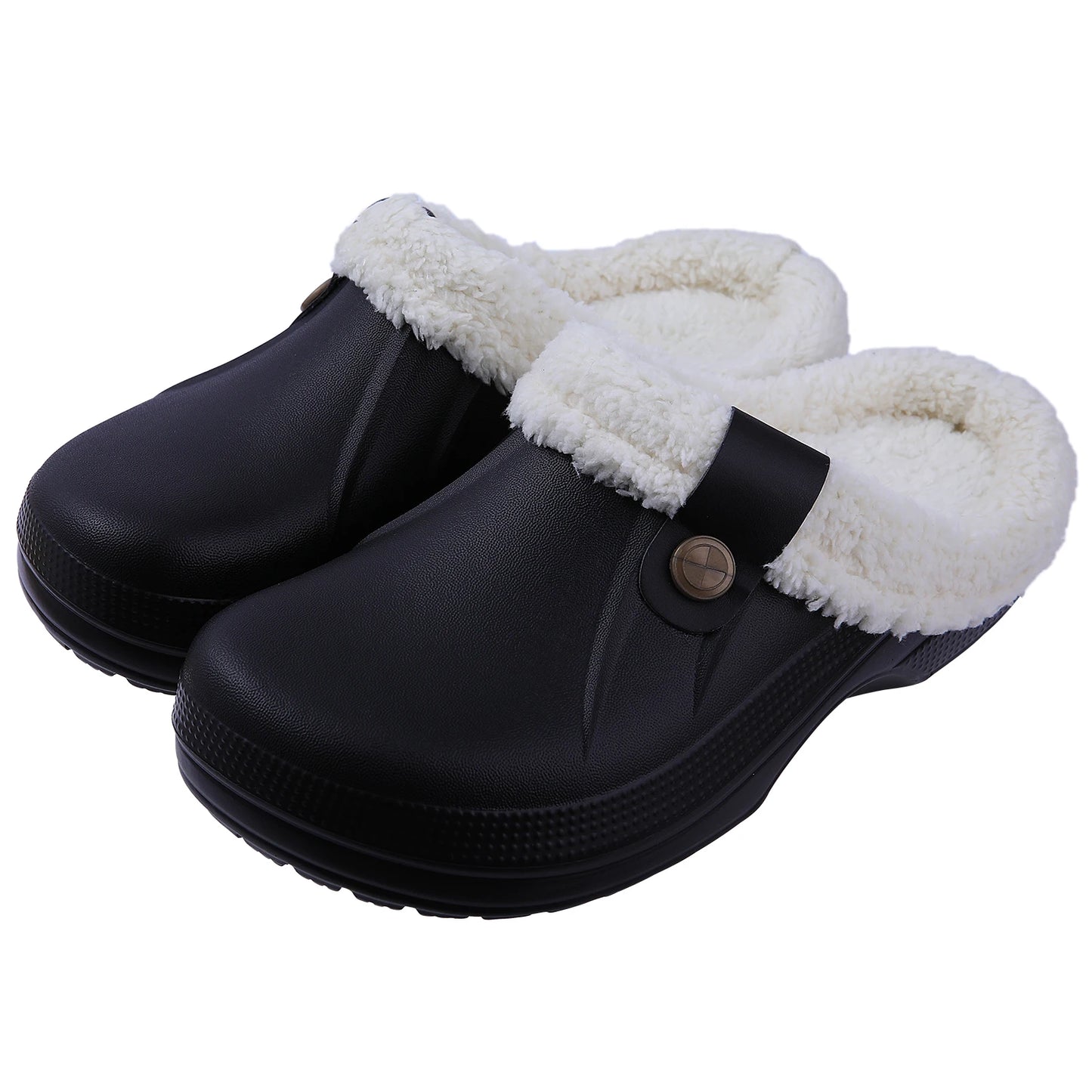 LuxuraFleece Luxe Bontgevoerd Klompen | Gezellige waterdichte slippers voor mannen en vrouwen, perfect voor winterwarmte en stijlvolle tuinuitjes