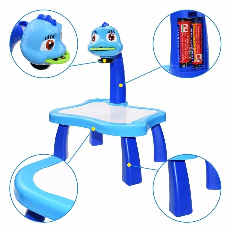 ArtistryElite Tavolo da Disegno Luminoso | Tavolo da disegno interattivo per bambini con proiezione LED, stimola la creatività e l'apprendimento divertente.