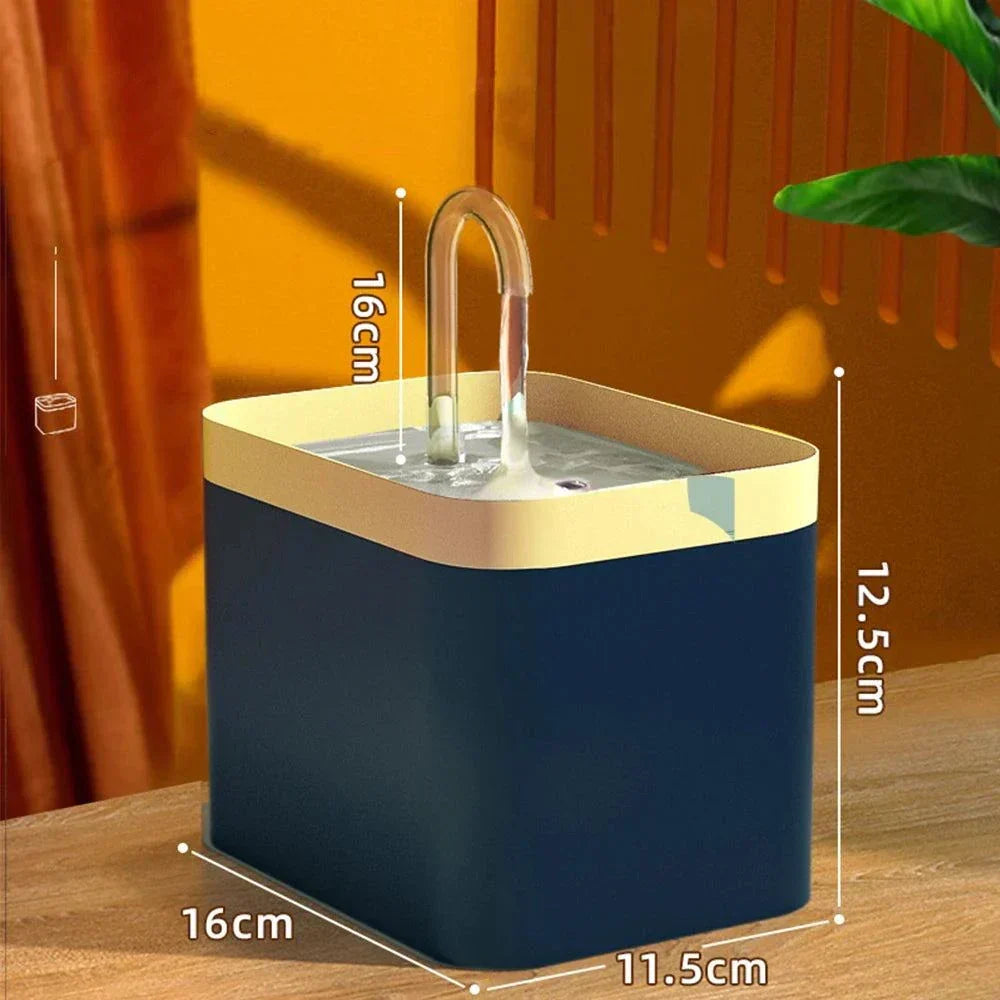 Ultra-stille huisdieren waterfontein met intelligente filtratie - 1,5 l roestvrij staal
