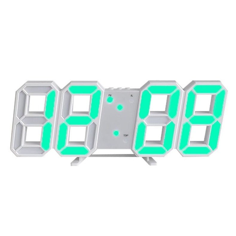 Skanto | Digitale 3D LED Wandklok – Modern Design met Dimmfunctie en Optimale Zichtbaarheid