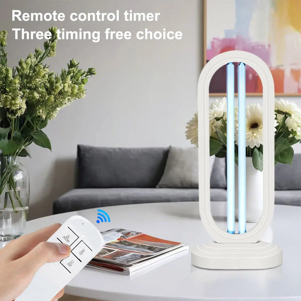 Purevia UV-C Desinfectielamp | 38W | Met Afstandsbediening & 3 Timer-instellingen | UV + Ozon | 41,5 × 18 cm