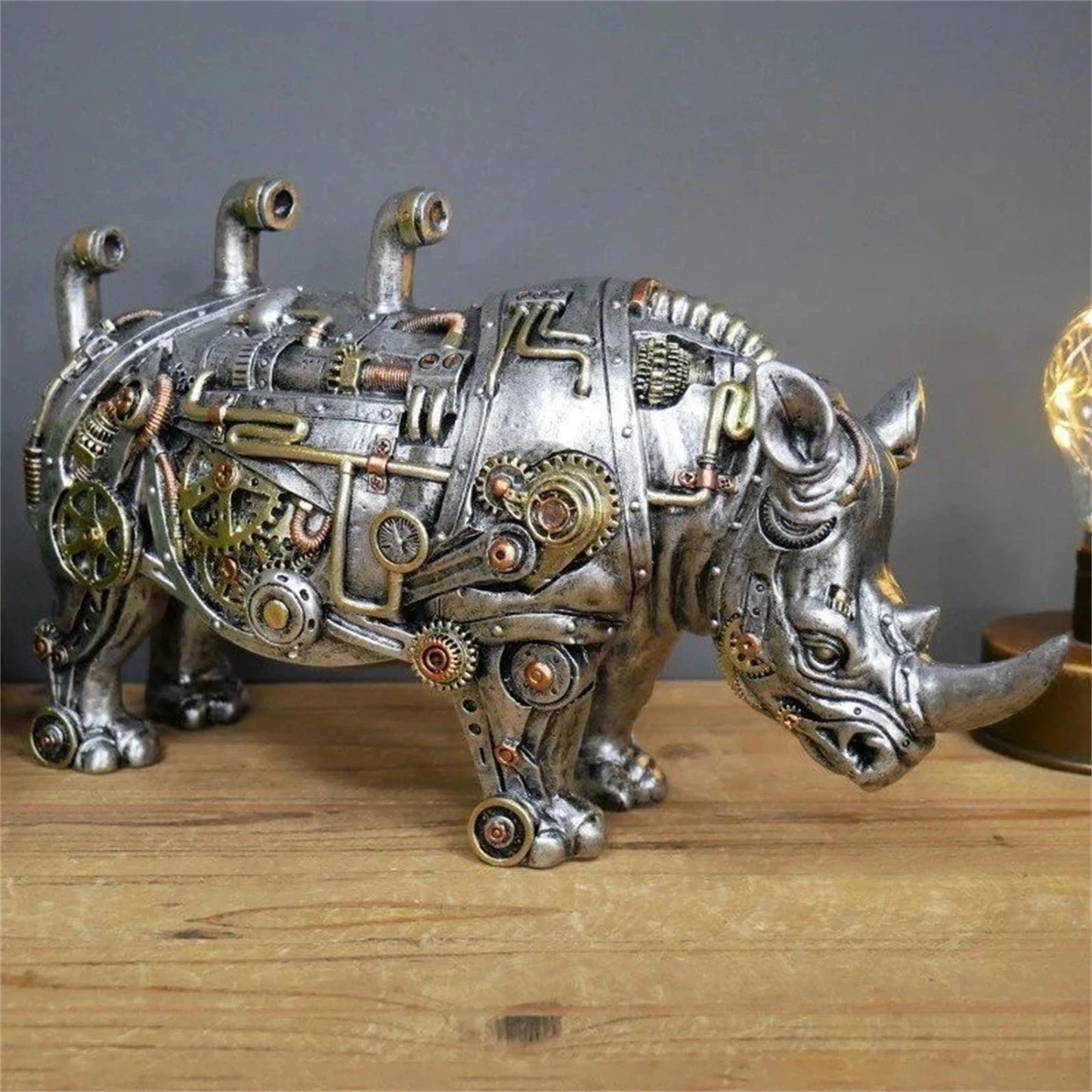 ArtisanForge Steampunk Dierensculptuur | Indrukwekkend mechanisch dierenornament dat industriële chic decoratie verrijkt met unieke artistieke elegantie