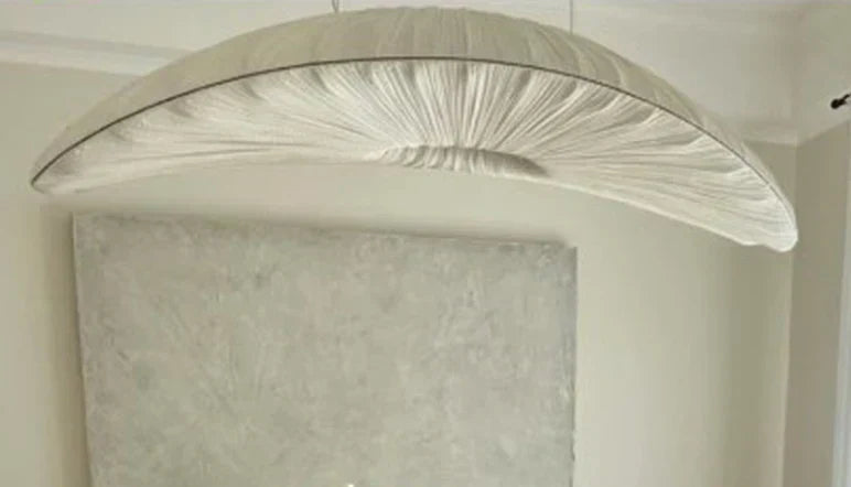 Aurelia LED Hanglamp In Wit Met Zeilstof Kroonluchter