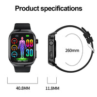 Unisex Smartwatch met ECG Gezondheidsmonitoring Bluetooth AMOLED Scherm