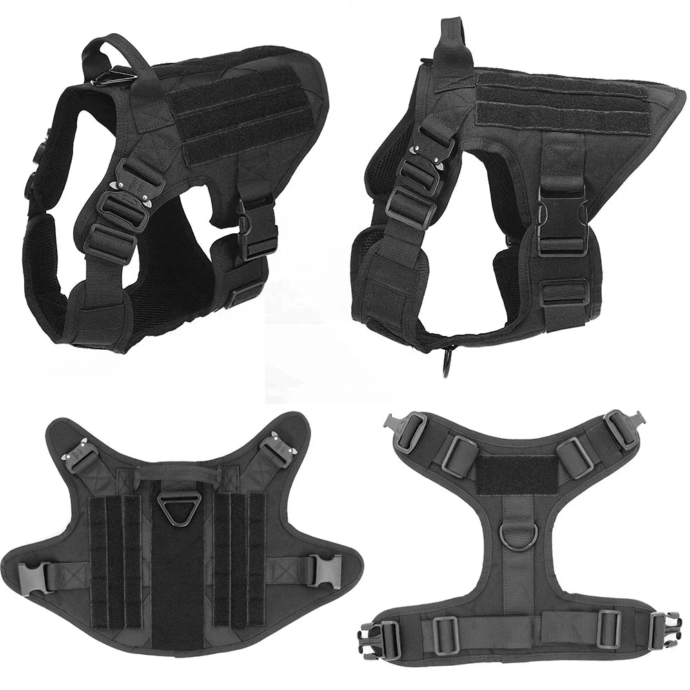 TacticalElite K9 Harness and Leash Set | Military dog harness for large dogs with leash for training
