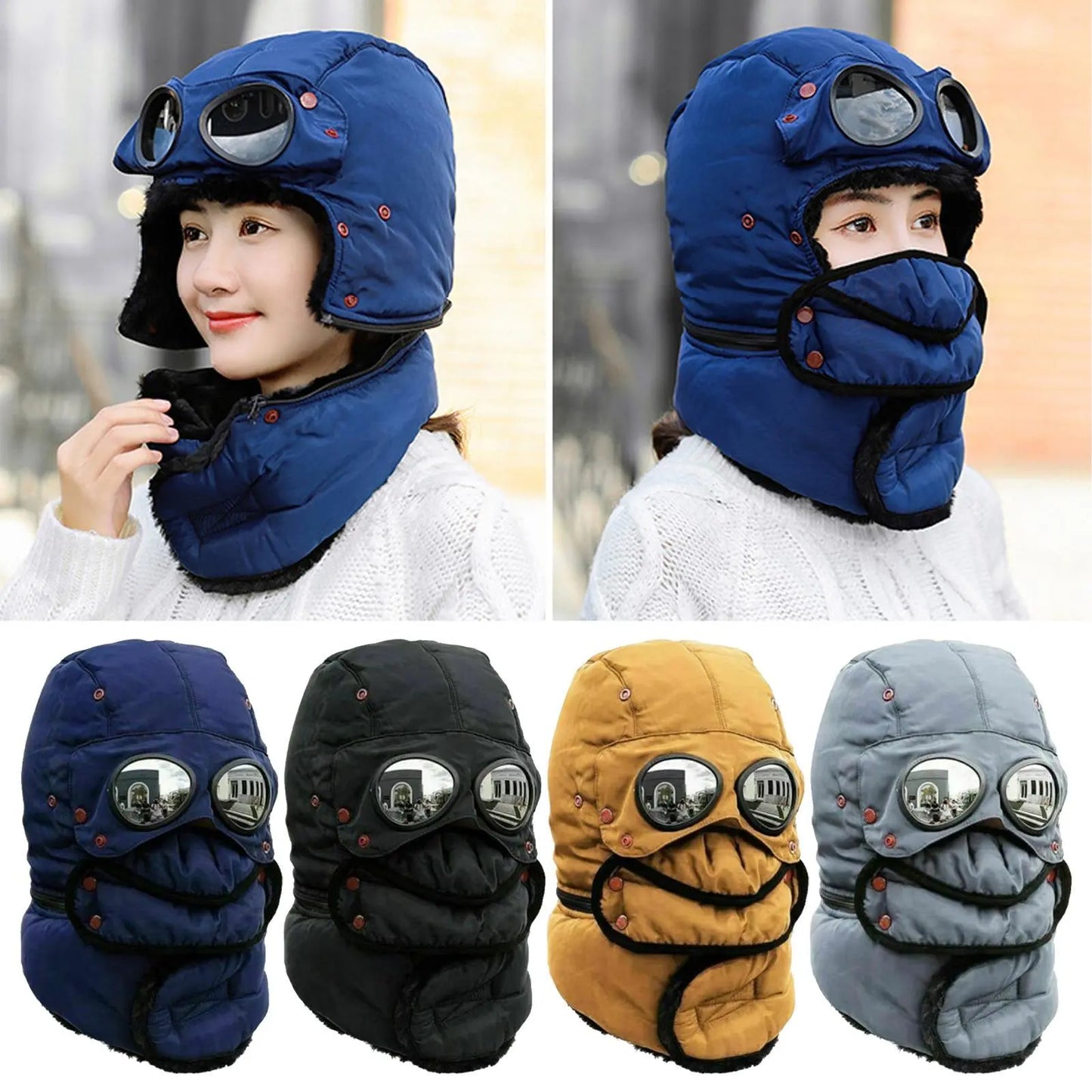 Polar Vision Thermo Winddichte Gezichtsbescherming Beanie