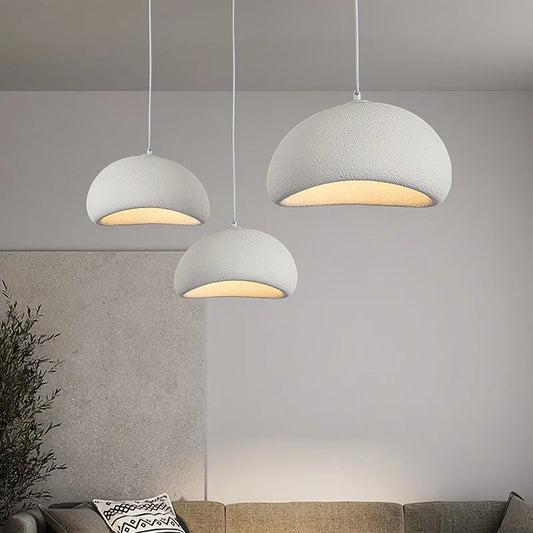 Hangende LED plafondlamp in wabi-sabi stijl