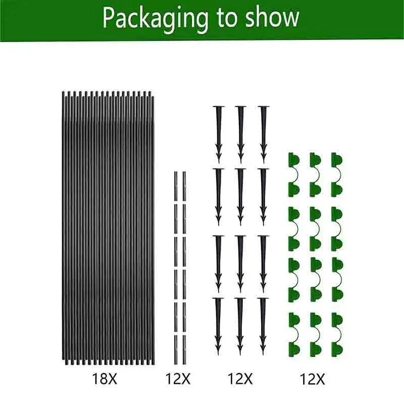 Plantura FlexGrow Tuinboog-set van fiberglass | DIY Plantentunnel voor verhoogde bedden & vroege teelt | Roestvrij & Herbruikbaar | Inclusief koppelingen