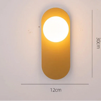 NoctisLume Ovale Muurlamp | Elegante en ruimtebesparende LED-armatuur voor slaapkamer, hal en leeshoek