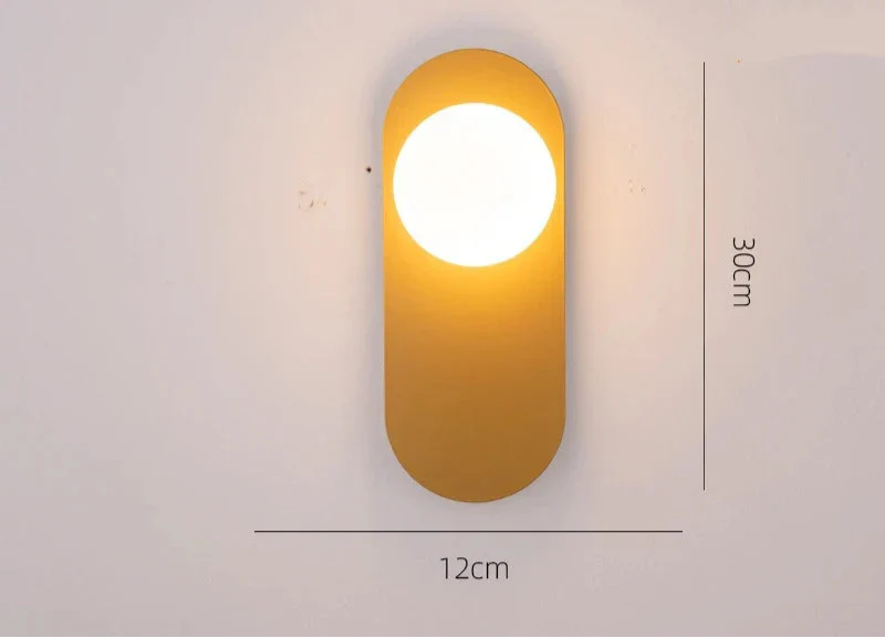 NoctisLume Ovale Muurlamp | Elegante en ruimtebesparende LED-armatuur voor slaapkamer, hal en leeshoek
