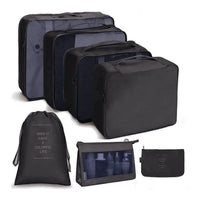 PackWunder Reisorganizer Set 7/8/9/10-delig | Opvouwbare Koffer-organizer | Voor kleding, schoenen & accessoires