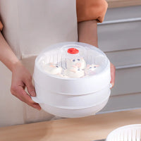 GourmetSteam Luxe Multi-Layer Stoompan | Duurzaam PP-container voor perfect gestoomde broodjes en dumplings met een veilige deksel