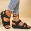 LuxeStride Dames Wedge Hak Sandalen | Biedt elegantie en stijl met een zachte zool en comfortabel draagcomfort in een platform sandaal