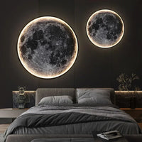 Decoratieve LED wandlamp in de vorm van een maan