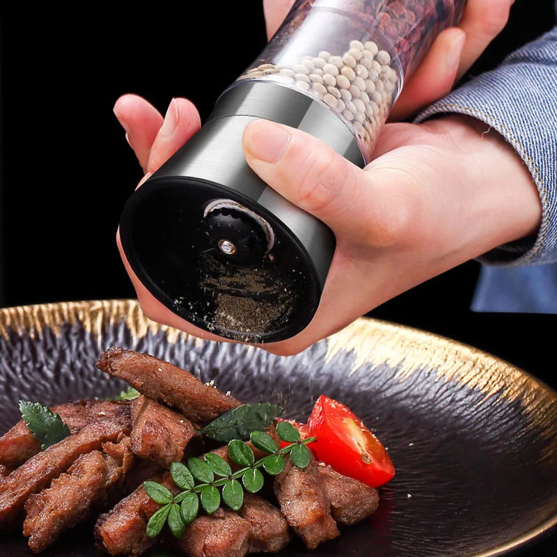 Macina spezie 2-in-1 SPICURA DuoMill | Dubbele roestvrijstalen molen voor zout en peper | Handmatig en Stijlvol