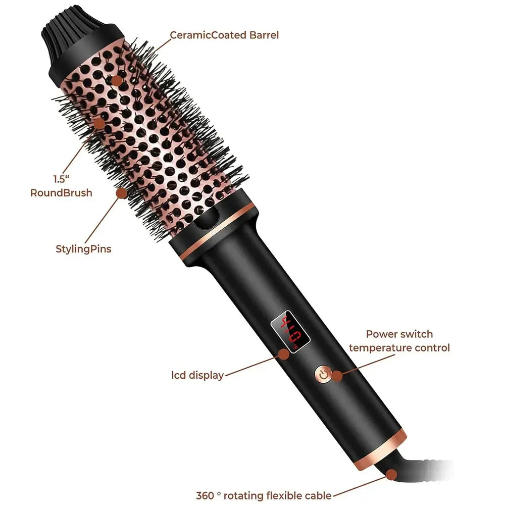 Stylique 3-in-1 Ionen-Haarstyler & Krultang | Steilen, Golven, Volume | Anti-verbrandingsborstel