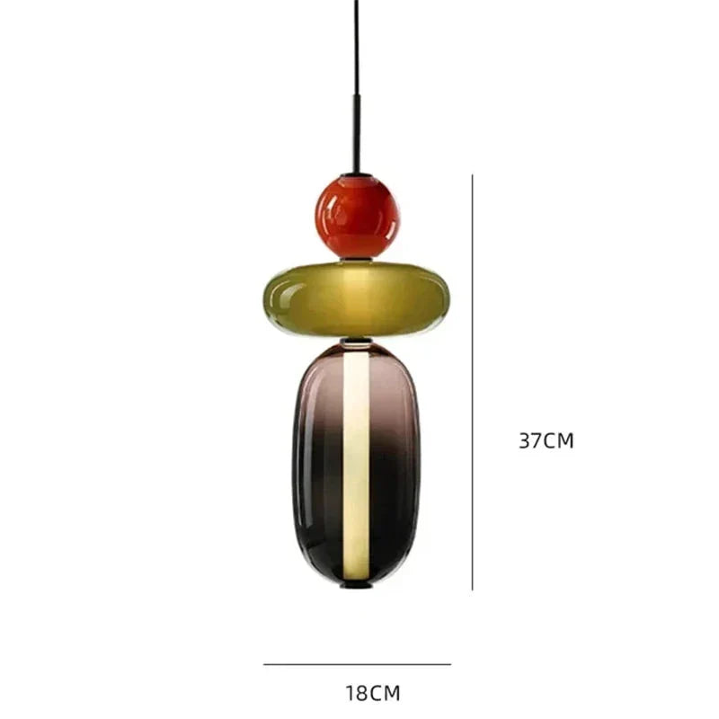 Hanglamp van gekandiseerd glas