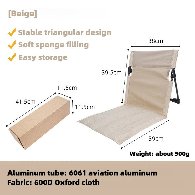 TREKASE Camping Opvouwstoel | Ultralicht & weerbestendig | Aluminiumframe | Gevoerd voor extra comfort | Snel op te zetten