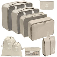 PackWunder Reisorganizer Set 7/8/9/10-delig | Opvouwbare Koffer-organizer | Voor kleding, schoenen & accessoires