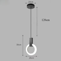 Moderne LED hanglamp met gouden ring