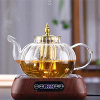Glazen Theepot met Infuser en Deksel voor Losse Thee