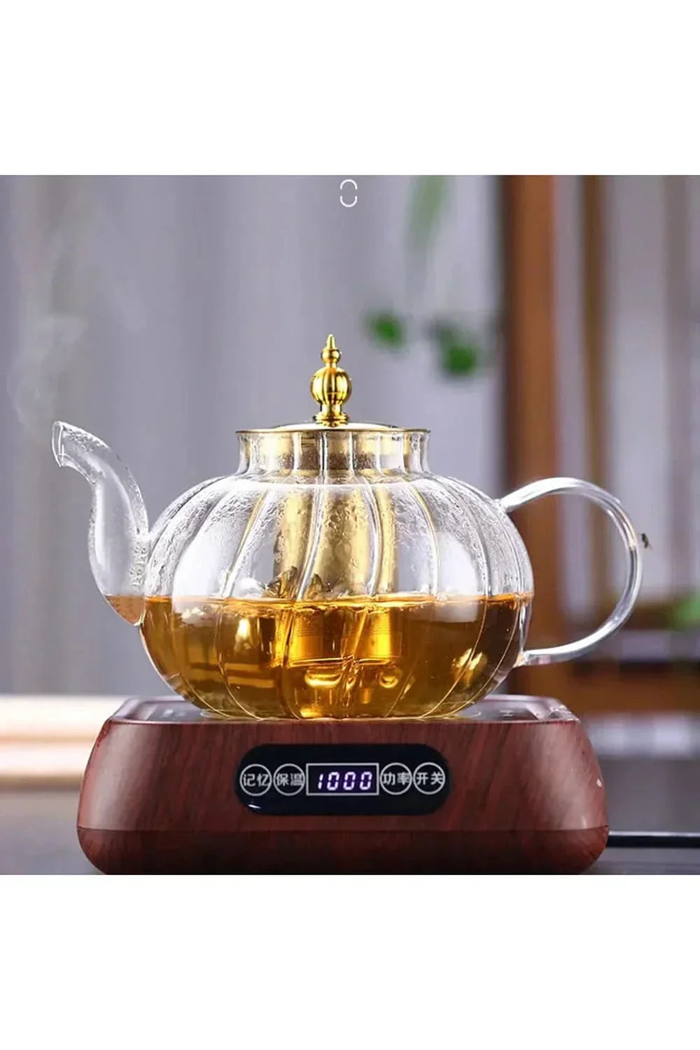 Glazen Theepot met Infuser en Deksel voor Losse Thee