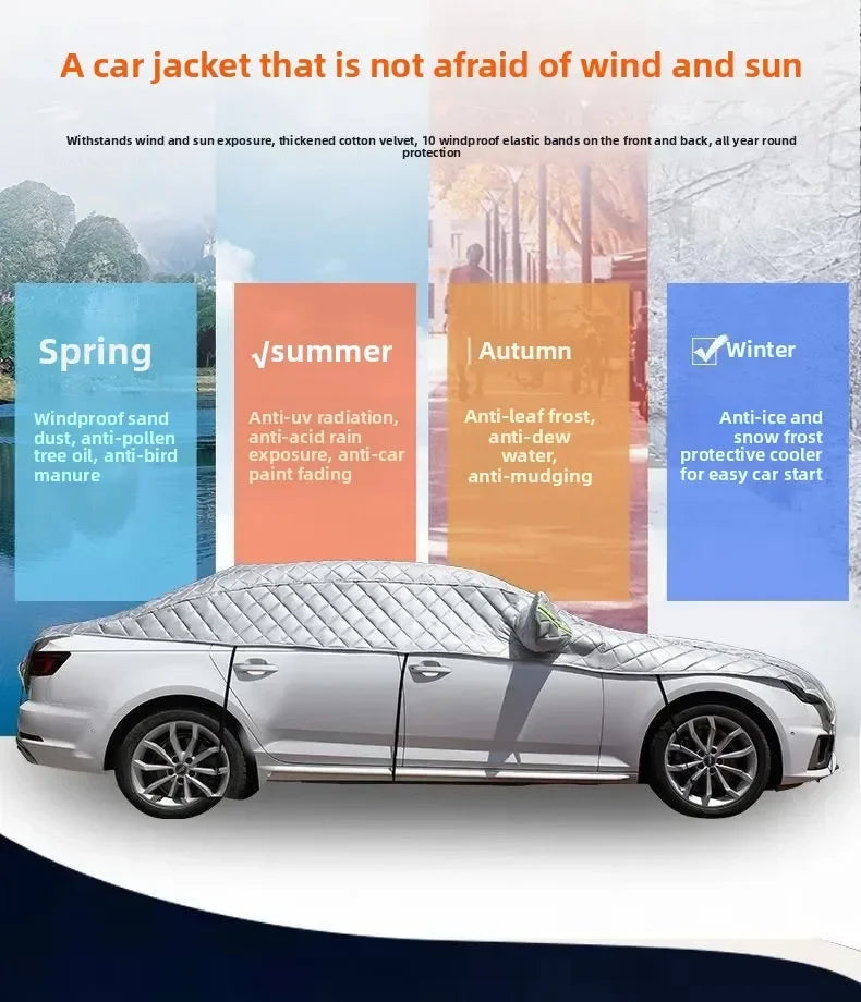 AutoProtect Autohoes | Waterdicht & UV-bestendig | Jaarlijkse bescherming tegen zon, sneeuw & hagel