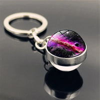 CosmoSphere | Een hemels tintje aan je sleutels met dubbelzijdig sterrenstelselontwerp