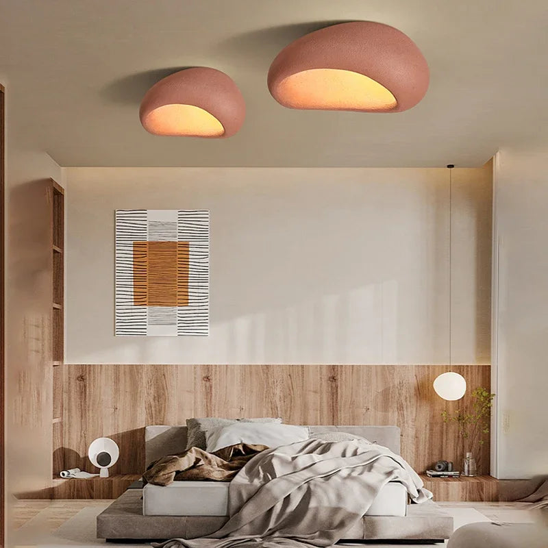LED plafondlamp in wabi-sabi stijl – decoratieve organische plafonnière