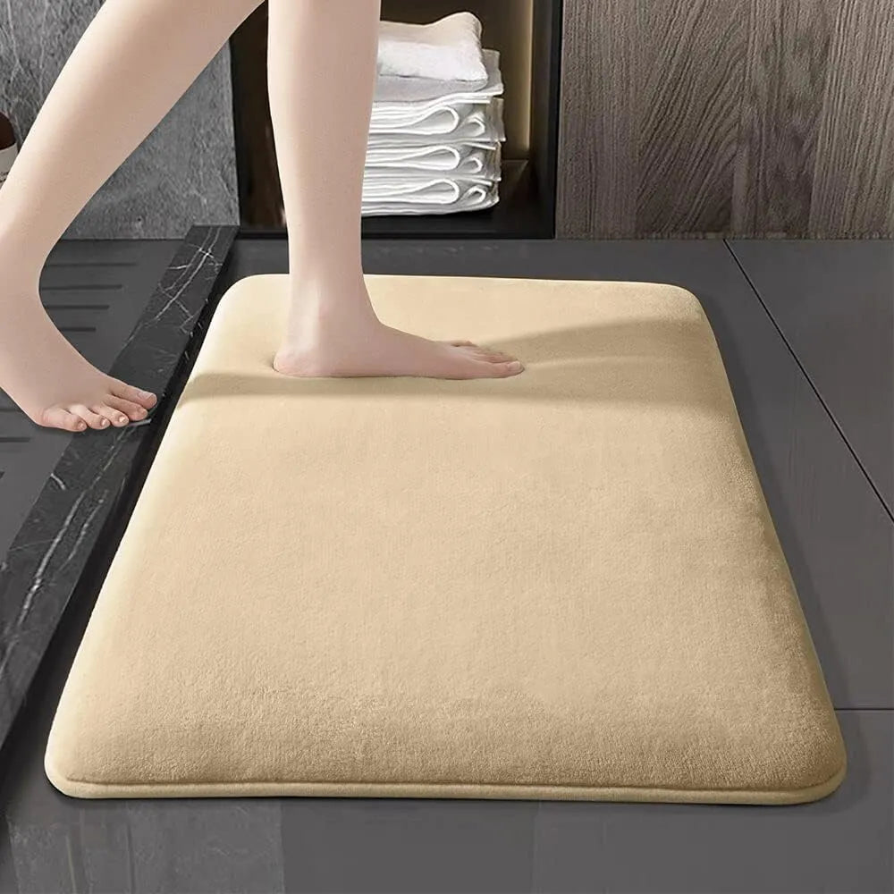 Badmat van Fluweel met Geheugenfoam – antislip & zeer absorberend, 40x60 tot 60x90 cm