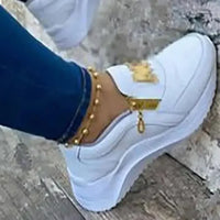 LuxeStride Elegance Sneakers | Comfortabele dames sneakers met ingebouwde hak voor wandelingen in de buitenlucht, beschikbaar in plus maten 35-43