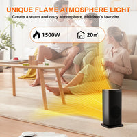 Belora - Elektrische Keramische Verwarmingsventilator 1500W met Thermostaat en Afstandsbediening
