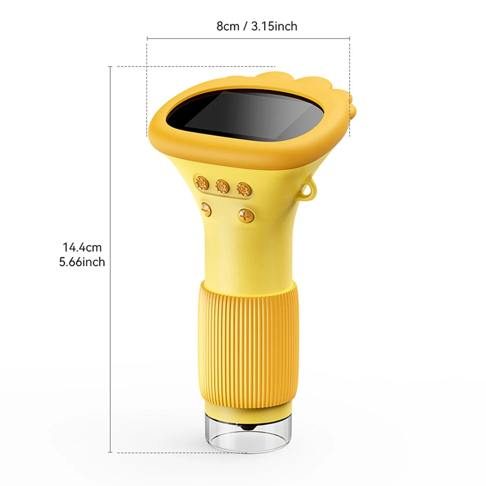 OptiLux Elite Pocket Microscoop | 1000X vergroting met een 2-inch IPS-scherm en 8 LED-lampjes voor verbeterde verkenning en ontdekking onderweg.