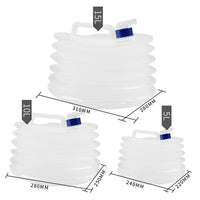 AquaEssence Luxe Opvouwbare Watercontainer | Veelzijdige 5L-15L opvouwbare fles voor moeiteloze hydratatie tijdens buitenavonturen