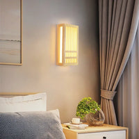 Japandi Houten Wandlamp LED Minimalistische Decoratieve Wandlamp