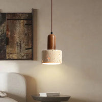 Hanglamp van natuursteen en hout – moderne plafondlamp voor keuken of eetkamer