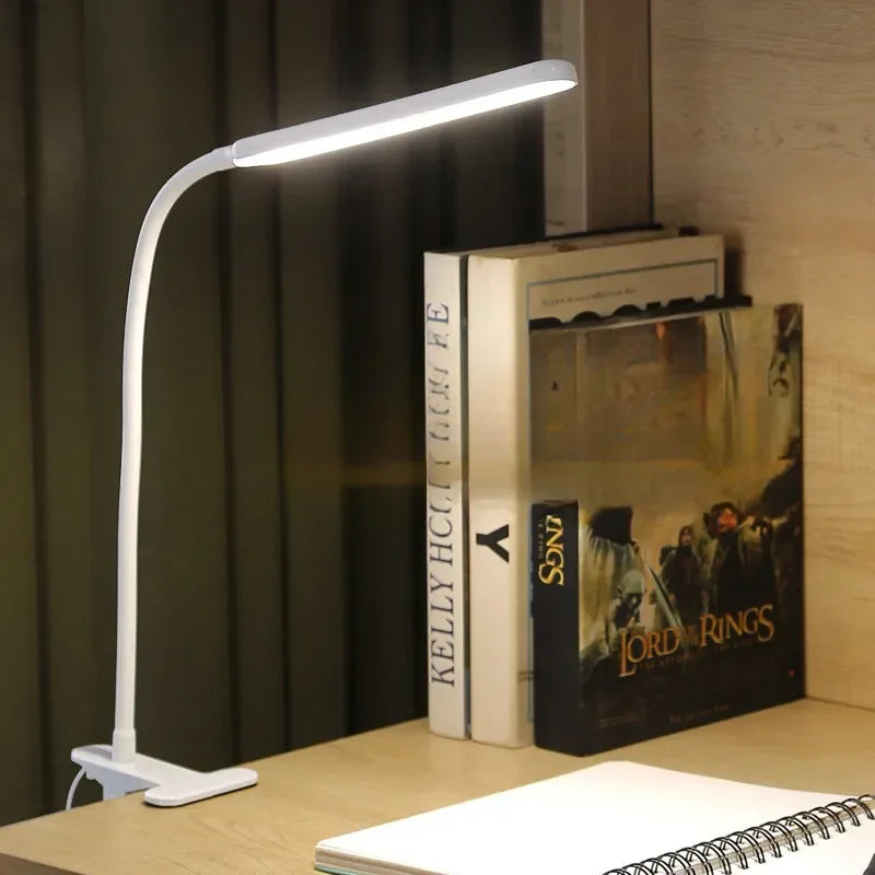 LED-Klemmleuchte LumaFlex | 3 Lichtkleuren & 10 Helligkeitsniveaus | USB-voeding | Flexibele Schwanenhals | Oogvriendelijk & Dimbaar