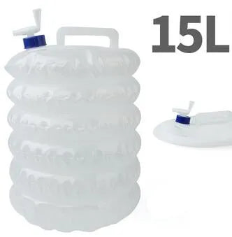 AquaEssence Luxe Opvouwbare Watercontainer | Veelzijdige 5L-15L opvouwbare fles voor moeiteloze hydratatie tijdens buitenavonturen